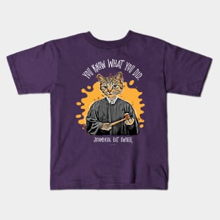 Judgmental Cat #1 funny silently judging pet Kids T-Shirt